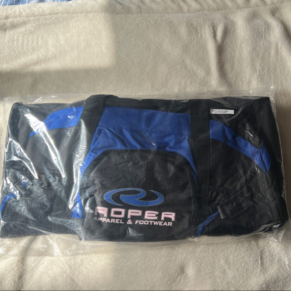 Roper Black and Royal Blue Travel Duffel